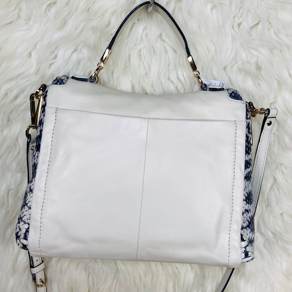 Coach Madison Two Tone Python Embossed Small Sadi… - image 8